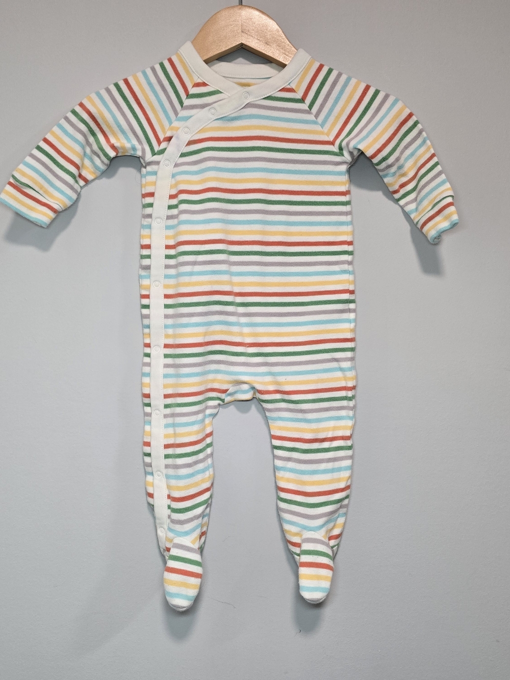 Striped Multicolor Footed Baby One-Piece Cotton Soft